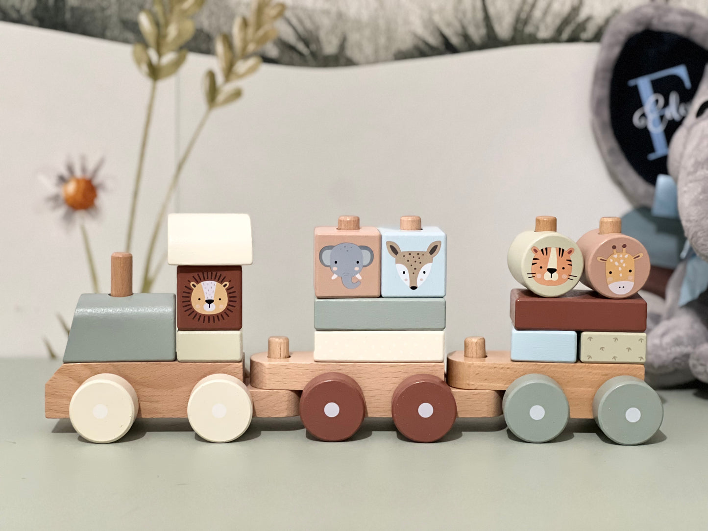 Petit train en bois personnalisable