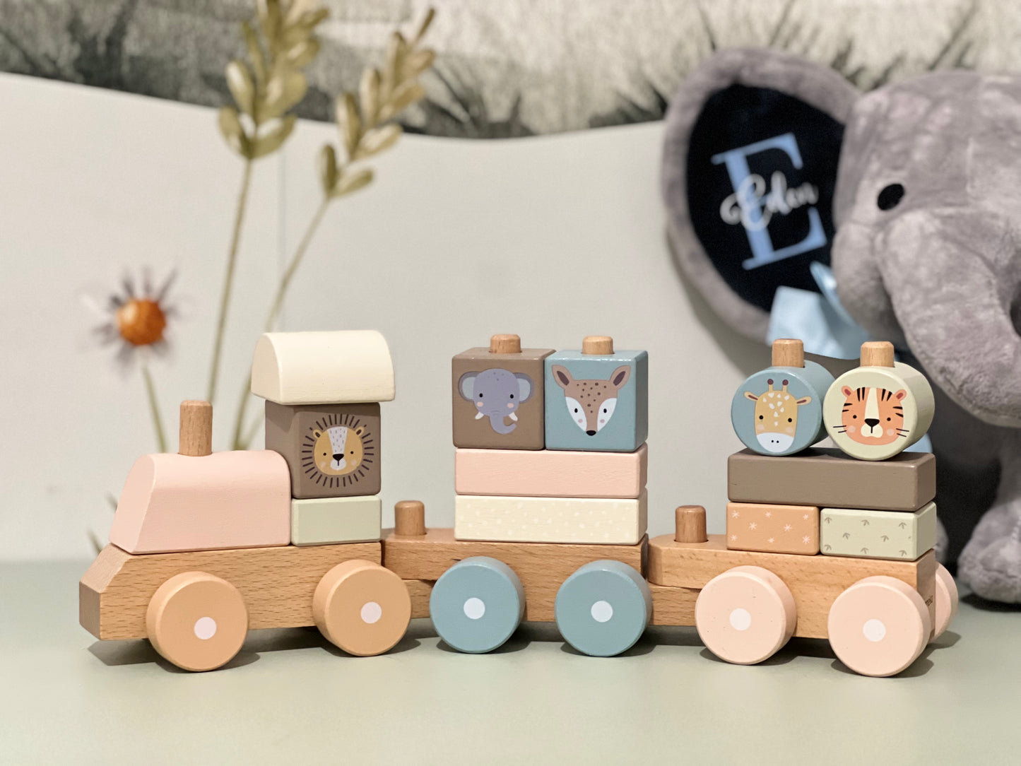 Petit train en bois personnalisable