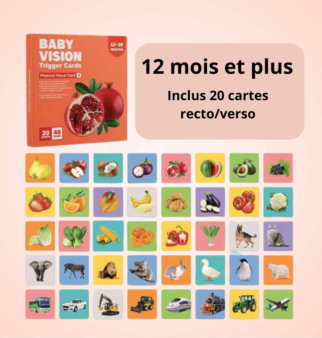 Cartes de stimulation visuelles à haut contraste