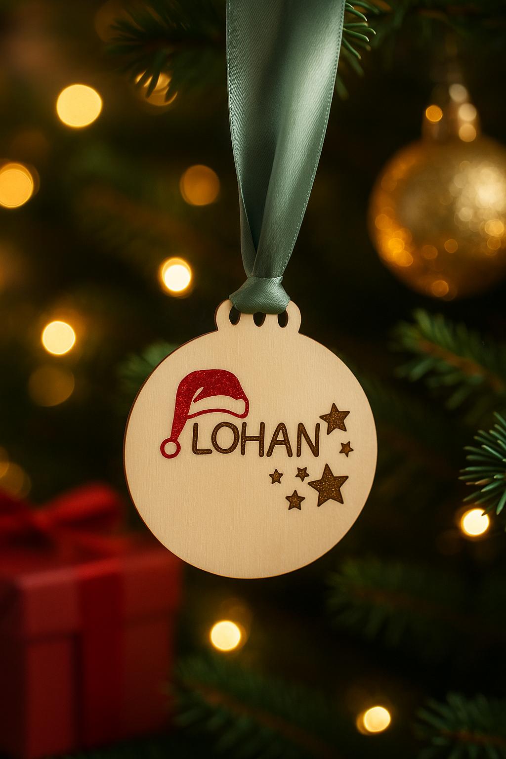 Boules de Noël en bois personnalisables