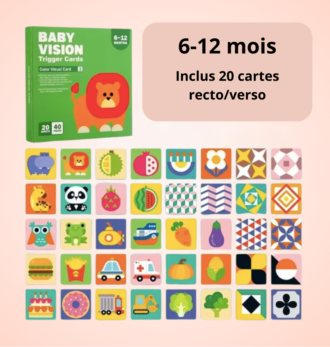 Cartes de stimulation visuelles à haut contraste